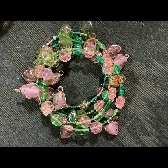 Lot of Multi glass beaded and stone wrap bracelets - Picture 4 of 8